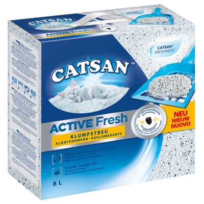 Lettiera agglomerante Catsan Active Fresh - 8 l (ca. 7,7 kg)