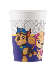 8 Bicchieri in cartone compostabile Paw Patrol™ 200 ml precio