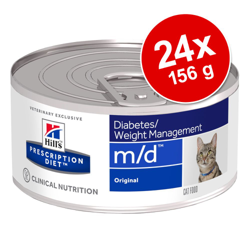 Hill's Prescription Diet m/d Diabetes/Weight Management umido per gatti - 24 x 156 g características