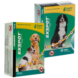Exspot Spot-on per cani - Set %: 12 pipette (cani < 15 kg) en oferta