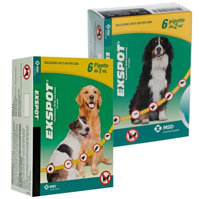 Exspot Spot-on per cani - Set %: 12 pipette (cani < 15 kg)