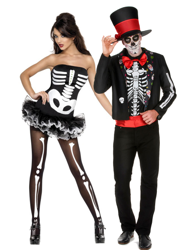 Costume di coppia di scheletri Halloween características