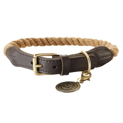 Collare Hunter List in corda beige - 60 cm x Ø 12 mm