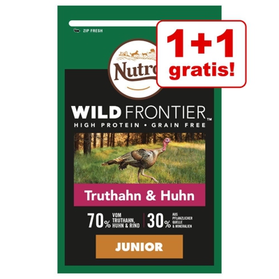1 + 1 gratis! 2 x 1,5 kg Nutro Wild Frontier per cani - Grain Free Adult Small Agnello