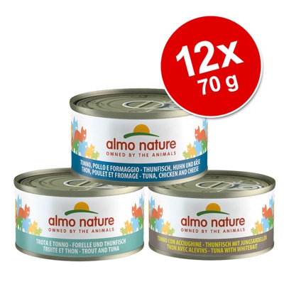 Almo Nature 12 x 70 g - Mix di Tonno, 3 gusti