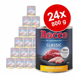 Rocco Classic 24 x 800 g - Manzo con Cuore di Pollo en oferta