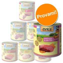 Set prova misto MAC's Adult 6 x 800 g - 6 gusti assortiti características