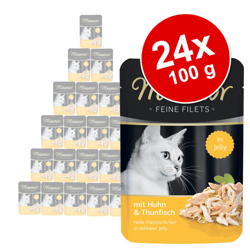 Miamor Delicato Filetto in Gelatina - buste 24 x 100 g - Pollo & Pomodoro en oferta