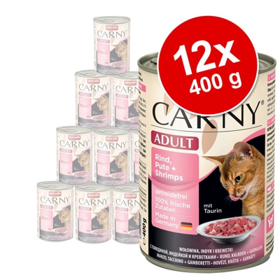 Set prova! Animonda Carny Adult 12 x 400 g - MIX Pollo & Manzo, 4 gusti