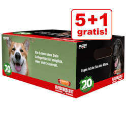 5 + 1 gratis! 6 x 800 g Fleischeslust misto - Salmone & Manzo, Pollame & Manzo, Manzo & Trippa, Manzo & Carote en oferta