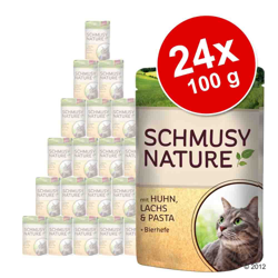 Schmusy Nature Balance 24 x 100 g - Adult Manzo, Carni bianche, Riso & Melograno en oferta