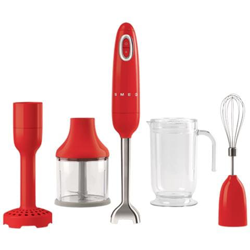 Frullatore Ad Immersione Smeg Colore Rosso, Con Accessori Tritatutto, Frusta E Schiacciaverdure características