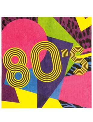 12 tovaglioli di carta anni 80' Party