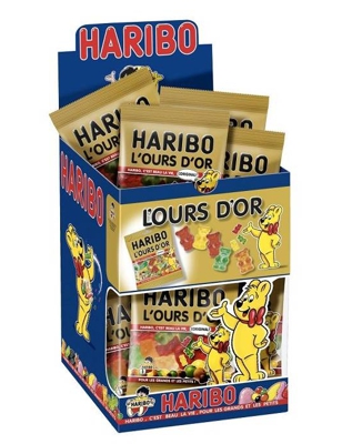 Mini sacchetto di caramelle Haribo orsi dorati