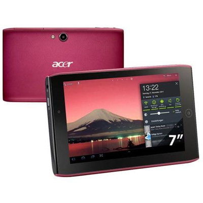 Iconia Tablet A100 Rosso / Nero Display 7'' Ram 1GB Memoria 8GB +microSDHC WiFi + Bt Doppia Fotocamera 5Mpx / 2 Mpx Android 3.0