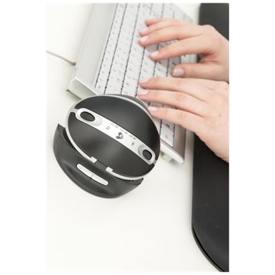 OysterMouse wireless, RF Wireless, Ufficio, Rotella, PC, Verticale, Nero