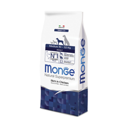 Monge Natural Medium Adult Ricco di Pollo: 3 kg en oferta