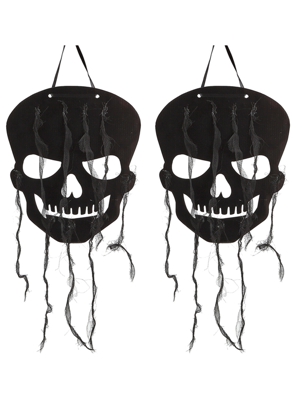 Decorazione per halloween teschi neri 63 cm