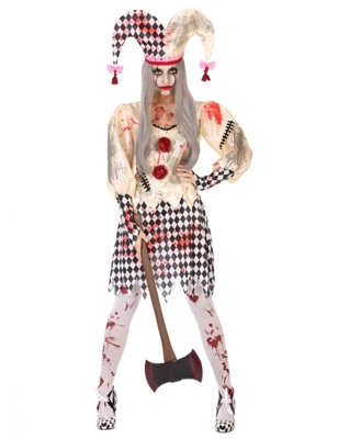Costume da giullare insanguinato per donna