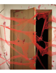 Decorazione Ragnatela rossa con ragni 20 g Halloween características