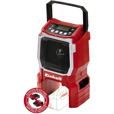 TE-CR 18 Li-solo radio Portatile Digitale Nero, Rosso, Radio sito lavoro