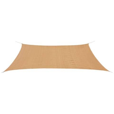 Parasole A Vela Hdpe Rettangolare 4x6 M Beige