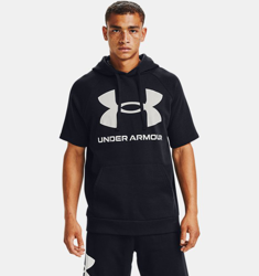 Felpa con cappuccio a manica corta UA Rival Fleece Big Logo da uomo precio